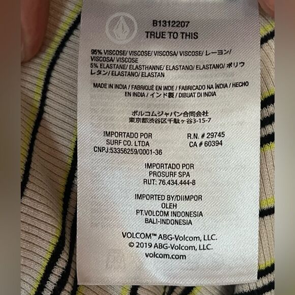 Volcom‎ Popztone striped mini dress, women’s size small, excellent - Picture 6 of 9